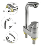 SteelEase Kitchen Mixer Tap – Stainless Steel Hot & Cold Sink Faucet | Modern Single Lever Kitchen Tap