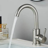 NovaLine Basin Mixer Tap – Matte Black &amp; Brushed Nickel Bathroom Faucet | Modern Stainless Steel Sink Mixer