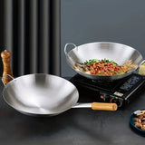 IronFlame Professional Wok Pan – Large Stainless Steel Stir-Fry Cooker | Dual-Handle Kitchen Wok