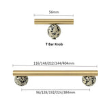 Marbelle Brass & Marble Cabinet Handles – Scandinavian Luxury Drawer Pulls | Modern Furniture Hardware
