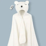 SnuggleNest Hooded Baby Towel – Ultra-Soft Coral Fleece Bath Wrap | Cozy Quick-Dry Baby Towel