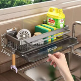 SinkPro Self-Draining Sink Organiser – Aluminium No-Drill Kitchen Rack | Space-Saving Countertop Storage