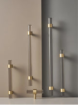 Lucévere Brass & Acrylic Cabinet Handles – Luxury Modern Furniture Pulls | Customisable Designer Hardware