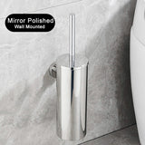 IronVale Stainless Steel Toilet Brush Set – Modern Rustproof Bathroom Cleaner with Hygienic Storage Holder
