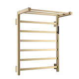 Auréline Smart Heated Towel Rail – WiFi Electric Towel Warmer | Luxury Brushed Gold Bathroom Heater