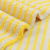 Veloura Stripe Jacquard Fleece Fabric – Ultra-Soft Lamb Fleece Textile | Premium Sewing & DIY Material