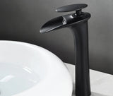ArcticCascade Basin Mixer – White Waterfall Bathroom Faucet | Contemporary Single Lever Sink Tap