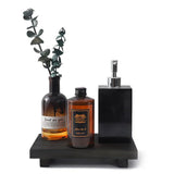 RustiTray Decorative Wooden Tray Stand – Rustic Farmhouse Organizer for Bathroom, Kitchen & Vanity