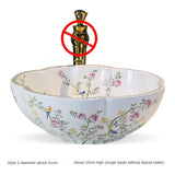 Artevia Hand-Painted Vessel Basin – Artistic Ceramic Countertop Sink | Luxury Designer Bathroom Statement
