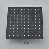 NoirFlow Square Rain Shower Head – Matte Black Stainless Steel Shower System | 360° Adjustable Luxury Rainfall Spray