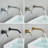 Aureva LuxaWall Elite – Brushed Gold Concealed Wall-Mount Bathroom Faucet
