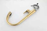 Aurevo Pull-Down Kitchen Mixer Tap – Brushed Gold Stainless Steel Faucet | Modern Hot & Cold Sink Sprayer