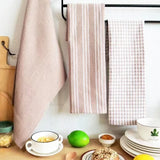 LinenCraft Cotton Tea Towel Set – Ultra-Absorbent Kitchen Towels | Reusable Soft Cotton Dish Cloths