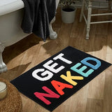 Velveté “Get Naked” Bath Rug – Luxury Microfibre Shaggy Bathroom Mat | Non-Slip Modern Bathroom Décor