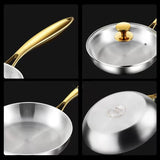 TitanCore 7-Layer Stainless Steel Frying Pan – Professional Induction Skillet | Heavy-Duty Chef Cookware
