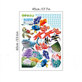 OceanJoy Kids Wall Decals – 3D Marine Animal Stickers for Bathrooms & Bedrooms | Removable Underwater Décor