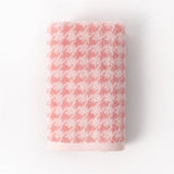 Maison Échelon Houndstooth Cotton Face Towel – Luxury Jacquard Hand Towel | Soft Vintage Bathroom Linen
