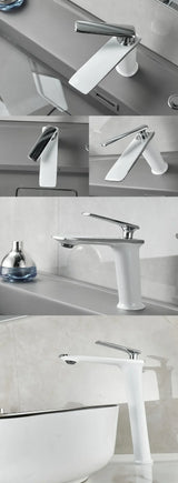Veloura Luxe Basin Mixer Tap – Contemporary Brass Bathroom Faucet | Premium Hot & Cold Single Lever Design