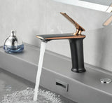 Veloura Luxe Basin Mixer Tap – Contemporary Brass Bathroom Faucet | Premium Hot & Cold Single Lever Design