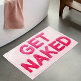 RoséMuse Tufted Statement Rug – Pink Slogan Bathroom Mat | Soft Non-Slip Modern Home Décor
