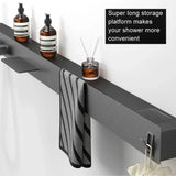 TitanSpa LuxeRail Shower System – Thermostatic Rainfall Shower Set | Gun Grey Wall-Mounted Spa Mixer