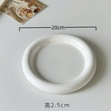 Skandelle Ceramic Dinner Plate – Nordic Minimalist Serving Plate | Modern Thick-Rim Tableware