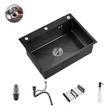 SteelCore KI-5545 Kitchen Sink Set – Stainless Steel Single Bowl Sink | Modern Quiet-Close Kitchen Workstation
