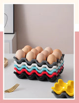 Céravie Ceramic Egg Storage Tray – Modern Refrigerator Egg Holder | Elegant Kitchen Organisation