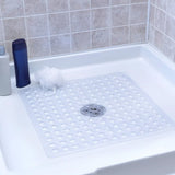 AquaGrip Non-Slip Shower Mat – Quick-Drain PVC Bath Safety Mat | Secure Suction Grip Design