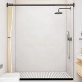 Velmora Magnetic Shower Curtain – Waterproof Linen-Effect Bathroom Curtain | Foldable Minimalist Shower Screen