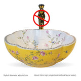 Artevia Hand-Painted Vessel Basin – Artistic Ceramic Countertop Sink | Luxury Designer Bathroom Statement