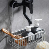 AquaOrdnung Aluminum Wall Shelf – Space-Saving Bathroom & Kitchen Organizer | Black, White & Grey