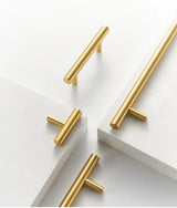 Aurevon Extended Brass T-Bar Handle – Luxury Long Cabinet Pull | Modern Furniture & Appliance Hardware