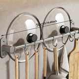 CulinaRail Wall Organiser – Multifunctional Kitchen Storage Rack | Space-Saving Utensil & Lid Holder