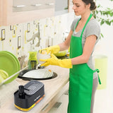 PureFlow Kitchen Soap Station – 3-in-1 Sink Organiser | Hand Soap, Dish Soap & Sponge Storage