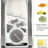 PrepEase Multi-Cut Vegetable Chopper – Adjustable Stainless Steel Food Dicer & Manual Kitchen Slicer