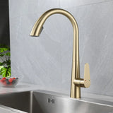 LustraGold Kitchen Faucet – Brushed Gold Sink Mixer | Hot and Cold Water Control | Modern Faucet with Ceramic Cartridge