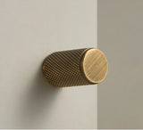 Belmont Knurled Brass T-Bar Handle – Art Deco Industrial Cabinet Pull | Vintage Luxury Furniture Hardware