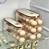 FreshRoll Automatic Egg Organizer – Multi-Tier Rolling Egg Holder | Stackable Refrigerator Egg Storage | Space-Saving Egg Dispenser for Kitchen