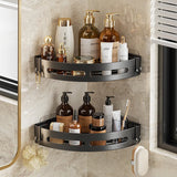 NoirVault Adhesive Shower Shelf Set – Drill-Free Bathroom Storage Organiser | Waterproof Wall Caddy System