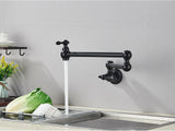 AurumFlex Wall Kitchen Tap – Brushed Gold Swivel Faucet | Premium Space-Saving Cold Water Mixer
