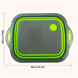 FlexiWash Foldable Multi-Purpose Basin – Portable Sink & Storage Tub | Cutting Board Function | Space-Saving Travel Design