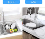 DryNest Foldable Dish Rack – 304 Stainless Steel Kitchen Drying Organiser | Space-Saving Sink & Counter Rack