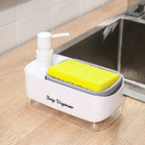 Velora DualFlow Soap Dispenser – Refillable 2-Way Kitchen Sink Pump with Sponge Press System