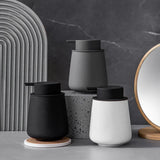 Veloura CasaCeram Refillable Soap Dispenser – Premium 300 ml Ceramic Pump Bottle for Bathroom & Kitchen