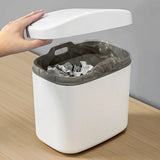 DeskEase Mini Waste Bin – Compact Swing Lid Desk Bin | Modern Desktop Organiser