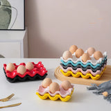 Céravie Ceramic Egg Storage Tray – Modern Refrigerator Egg Holder | Elegant Kitchen Organisation