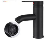 Obsidian Flow Basin Mixer – Matte Black Stainless Steel Bathroom Faucet | Modern Single Lever Sink Tap