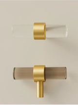 Lucévere Brass & Acrylic Cabinet Handles – Luxury Modern Furniture Pulls | Customisable Designer Hardware