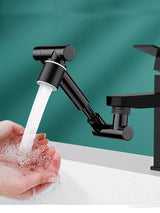 FlexiFlow Pro 360 Faucet Extender – Rotating Splash-Free Aerator | Extendable Water-Saving Sink Attachment